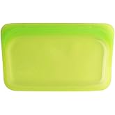 Stasher Platinum Silicone Food Grade Reusable Storage Bag, Lime (Snack) | Reduce Single-Use Plastic | Cook, Store, Sous Vide, or Freeze | Leakproof, Dishwasher-Safe, Eco-friendly | 12 Oz