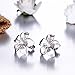 16mm 925 Silver Plumeria Flower Stud Earrings CZ Hawaiian Jewelry for Girls