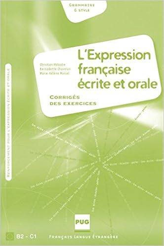 L Expression Francaise Ecrite Et Orale Corrige Des - 