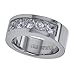 FlameReflection Stainless Steel Men’s Wedding Band Cubic Zirconia Engagement Ring size 10
