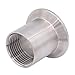 DERNORD Sanitary Female Threaded Pipe Fitting to 1.5 Inch TRI CLAMP (OD 50.5mm Ferrule) (Pipe Size: 1