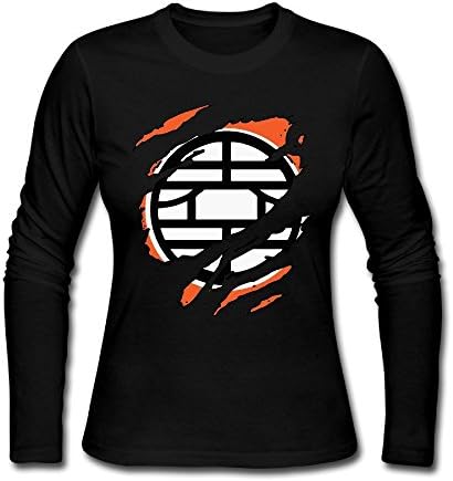 LALAYAY Women's Dragon Ball Z Kame Symbol Long Sleeve T Shirts