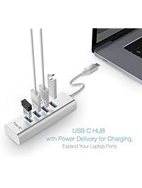 USB C Hub HAVIT 3.1 Type-C Dock with Power Delivery for Charging, 4 Superspeed USB 3.0 Ports for New Macbook And Other Computer With Type C Ports