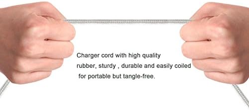 LOVRI 3 Pack 6 FT Long Lightning to USB Data Transfer Charging and Syncing Nylon Braided Cable for iPhone 6s Plus/6s/6/6 plus/5/5s ,iPad Mini,Mini2.iPad 5,iPod 7(White)