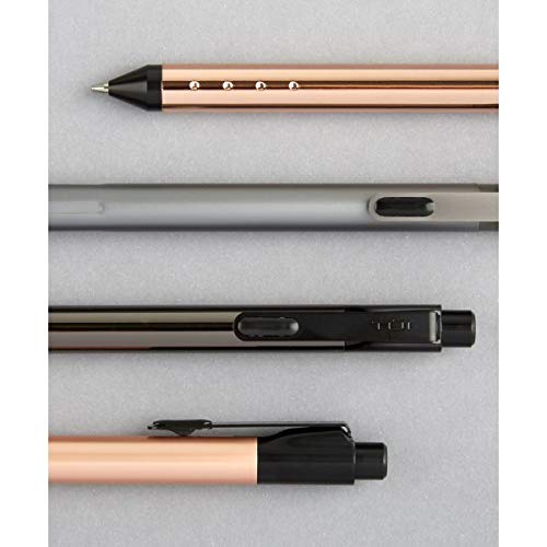TUL® Fine Writing Solid Metal Barrel Ballpoint Pen With 2 Refills