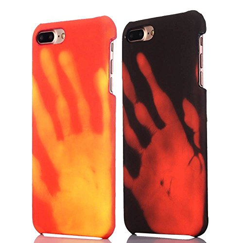 Thermal Sensor iPhone 7 Plus Case, Etpark Magical Color Changing Thermal Sensor Thermal Heat Induction Matte Back Case(7 Plus/Black)