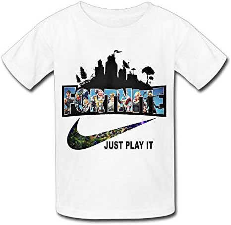 Youth 3D Pattern Printed Fort-nite Just Play It Short Sleeve T-Shirts Kids Casual Tees