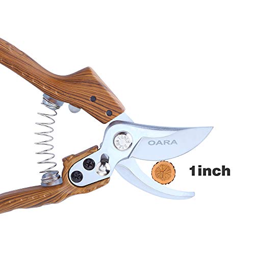 OARA Garden Shears Manual Pruning Shears with SK-5 Blade Professional Garden Pruning Shears Clippers for Plants Gardening Trimming Garden Tools