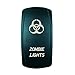 QUNQI STAR 5 pin Laser Backlit Rocker Switch Rock Lights 20A 12V On/Off LED Light Toggle Switch with Jumper Wires Set（Zombie Lights,Orange）
