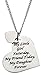 Daughter Gift from Mom or Dad - ''MY LITTLE GIRL YESTERDAY MY FRIEND TODAY MY DAUGHTER FOREVER'' Heart Pendant Necklace for Women & Teen Girls silver