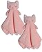 Bon Bebe Newborn Baby Huggybuddy Plush Security Blanket (2 Pack) Cat, Newborn