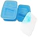 Table to Go 20-Pack Bento Lunch Boxes with Lids (2 Compartment/ 32 oz) | Microwaveable, Dishwasher & Freezer Safe Meal Prep Containers | Reusable Dish Set for Prepping, Portion Control & More (Blue)