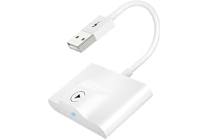 Teeran CarPlay Wireless Adapter for Factory Wired CarPlay 2024 Upgrade Plug & Play Dongle Converts Wired to Wireless Fast and Easy Use Fit for Cars from 2015 & iPhone iOS 10+