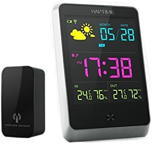 Webat Wireless Digital Alarm Clock Weather Station with Large Night Lighting LCD Screen