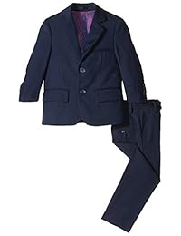 isaac mizrahi Little Boys 'Slim 2 piezas corte traje de mezcla de lana