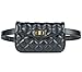 Womens Elegant Leather Fanny Pack Cute Waist Pouch Stylish Travel Cell Phone Waist Bag with Two Belt
