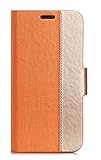 iPhone 6S Plus Case, iPhone 6 Plus Case, FYY [Top-Notch Series] Luxurious PU Leather Case All-Powerful Cover for Apple iPhone 6 Plus /6S Plus (5.5 inch) Noble Orange & Luxury Gold