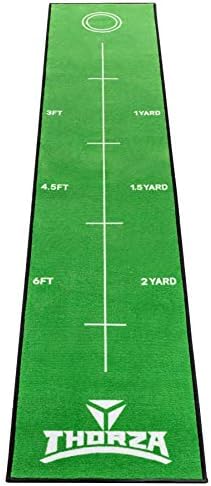 Thorza Golf Putting Mat for Indoor Practice (Green) – Helps Improve Putt Accuracy – Indoor Golf Mat – Golf Putting Green Indoor, Golf Practice Mat, Office Putting Green, Golf Putting Mat Indoor Thorza Golf Putting Mat for Indoor Practice (Green) – Helps Improve Putt Accuracy – Indoor Golf Mat – Golf Putting Green Indoor, Golf Practice Mat, Office Putting Green, Golf Putting Mat Indoor