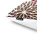 Phantoscope Set of 2 New Living Series Decorative Dahlia Red Throw Pillow Case Cushion Cover 18