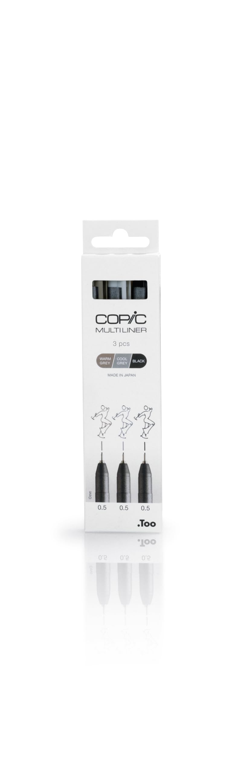 Copic Multiliner, Grey and Black, Pack Of 3, Medium, For Art & Crafts, Colouring, Graphics, Highlighter, Design, Anime, Professional & Beginners, Art Supplies & Colouring Books