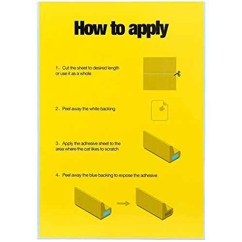 Kohree 8PCS Upgrade Anti Cat Scratch Tapes,XL Large (17" x 12") Cat Scratch Furniture Protector