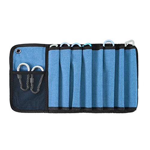 Freahap Organizer Bag Ice Screw Bag Tent Stake Organizer Tool Bag for Rock/Ice Climbing Equipment Gear Bag Blue