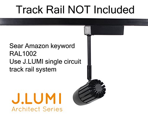 J.LUMI TRK9630 LED Track Light Fixture, 120V AC, 10 Watts, 3000K Warm White, CRI 80+, Aluminum Can, Contemporary Style, Track Light, Tracklight Heads, for Compatible Track Rail search RAL1002 - Thumbnail 4