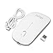UHURU Wireless Mouse 2.4G Silent Rechargeable and Portable Mouse with 3 DPI for Notebook, Pc, MAC, Laptop, Computer - New & Improved Version [White]