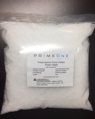 PRIME Unfilled Virgin Polypropylene Plastic Pellets, 5LB in a Resealable Bag, Corn Hole Bag Filler, Weighted Blankets, Doll Making, Polishing Media, Injection Molding, Crafts, Crossfit Weights, etc.