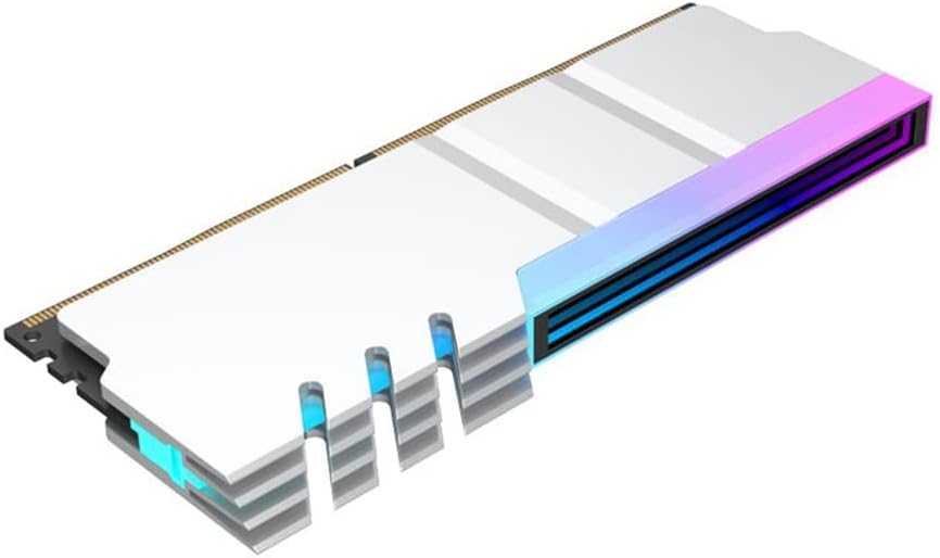 QWAMBVZE DDR4 DDR5 5V ARGB Sync PC RGB RAM Heatsink Cooler Silver White