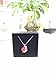 QOF ''Red Heart of The Ocean Bowtie Pendant Necklace with Swarovski Crystal