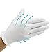 Aspire 12 Pairs Thicken Cotton Jewelry Work Glove-White-Small