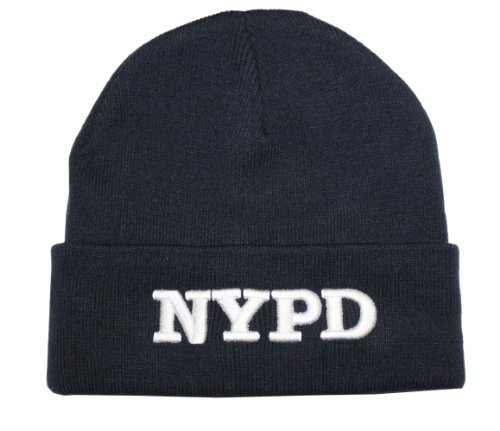 NYPD Winter Hat New York Police Department Navy & White One Size