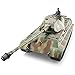 Heng Long Pro Edition German King Tiger (Porsche) RC Tank, Remote Control 2.4Ghz 1/16 Scale RC Main Battle Tank with Metal Gear Tracks, Airsoft RC Tank