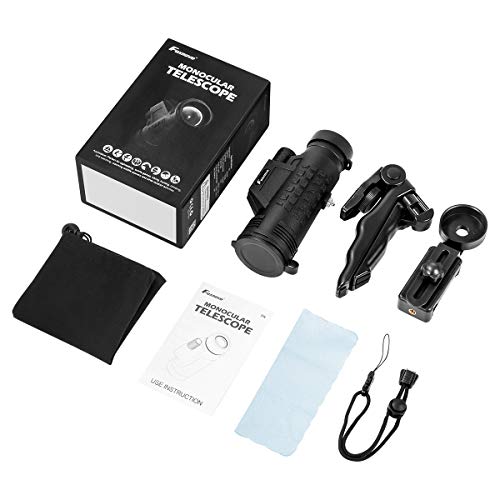 Foxnovo Monocular Telescope 8x42 High Power Monoculars Scope Portable Scope Smartphone Tripod Scope, Waterproof Shockproof HD BAK4 Prism FMC Monoscope for Bird Watching, Hunting, Camping, Wildlife - Thumbnail 7