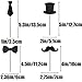 HOKPA Cupcake Toppers Mini Black Bowtie Mustache Hat Neckcloth Adult Ceremony Birthday Celebration Decorations DIY Home Baby Shower Theme Party Food Fruit Cake Picks for Decor(24PCS)