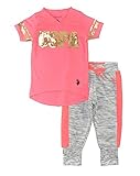 U.S. Polo Assn. Girl's 2-Piece Athleisure Jogger Set