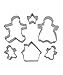 R&M International Gingerbread Family Cookie Cutters, 2 Boys, 2 Girls, House, Star, 6-Piece Set
