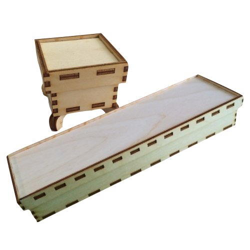 Petra's Craft News BM10422S2 Construction Kits for WOOD Chests – Set of 2 Assorted