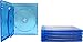 (5) Blue Blu-Ray 3 Disc Capacity DVD Boxes Cases with Screenprinted Logos - 12 mm - BR3R12BL