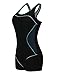 ReliBeauty Women's Boy-Leg One Piece Swimsuit, Black-2, 4XL 14-16