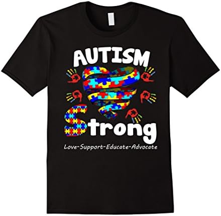 Men's Autism Awareness T shirt Small Black