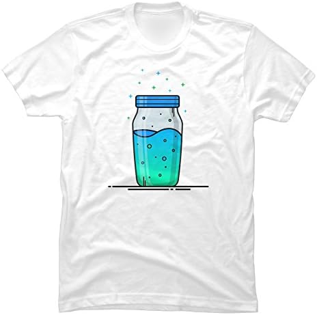 LVTIANRAN Men's Slurp Juice Fortnite Illustration Funny Graphic T Shirt Large White