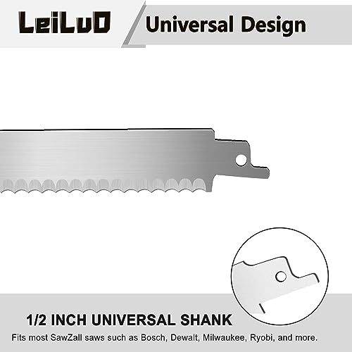 LEILUO 2Pcs Reciprocating Saw Blades Foam Insulation, Sawzall Blades Set photo 7