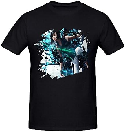 Mirror's Edge Catalyst 2016 Video Game Crew Neck T-shirts For Men Black