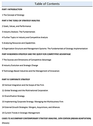 Contemporary Strategy Analysis, 10ed, An Indian Adaptation | IM | BS | e 1