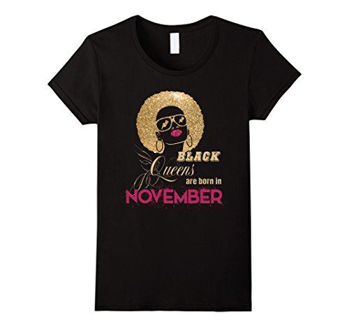 Women's Women's Black Queens Are Born In November - Birthday T-Shirt XL Black