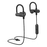 JESBOD QY11 Running Wireless Headphones Bluetooth 4.1 Noise Cancelling Earphones In Ear Earbuds with Mic /Apt-X for Running, Gym, Music, Workout - Handsfree Calling and IPX4 Sweatproof - Black