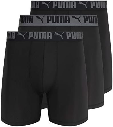 PUMA Men's Pack Performance Boxer Briefs, Castlerock, Medium