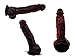 Letsgasm Fire Dragon Red + Black Silicone Dildo